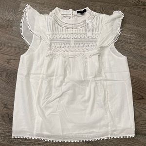 NWT J Crew Embellished Sleeveless Cotton Top - sz M